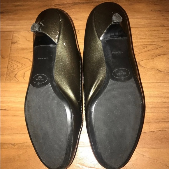 Prada Olive Green Kitten Heels - Picture 5 of 8